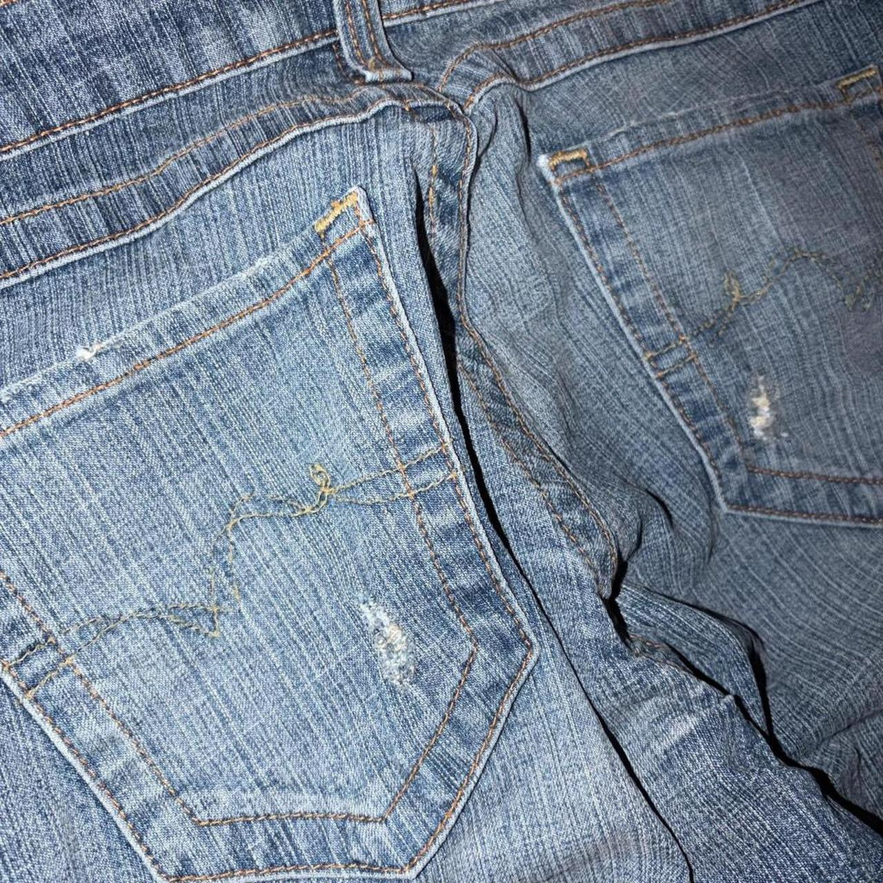 Vintage blue low rise denim jeans