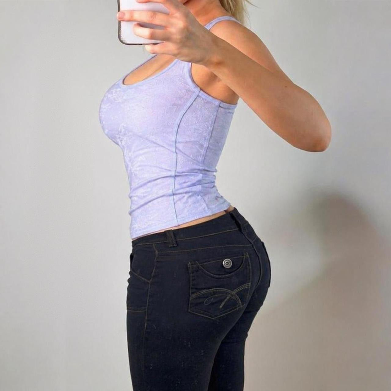 VINTAGE Purple lilac floral cami top