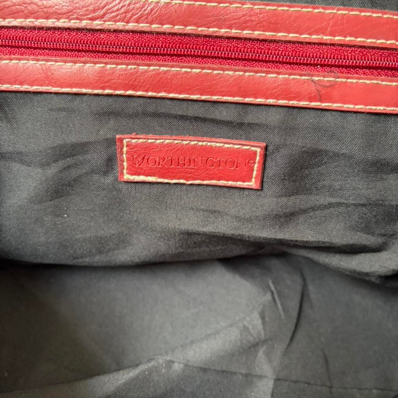 Worthington burgundy red faux leather handbag