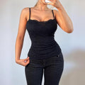 Morgan black lace cami