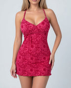 Vintage pink mini dress