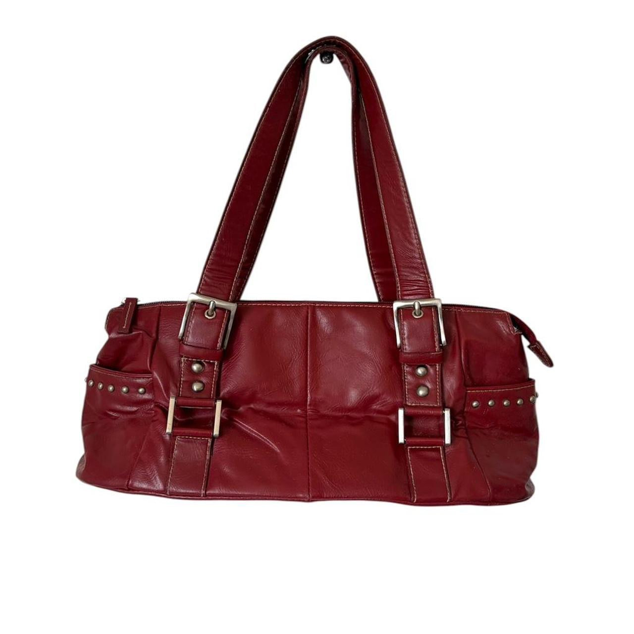 Worthington burgundy red faux leather handbag