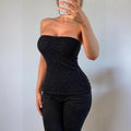 VINTAGE black lace top
