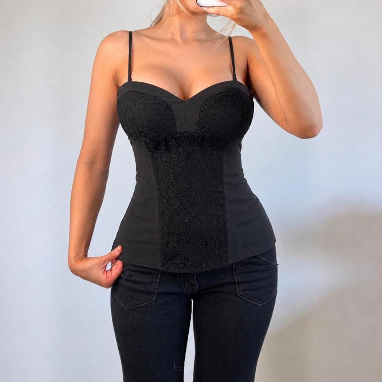 VINTAGE black corset top
