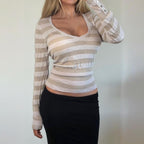 VINTAGE Pink striped jumper