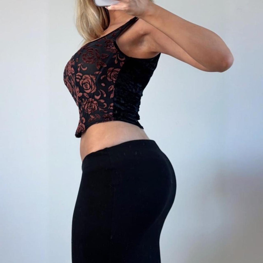 Black velvet corset top