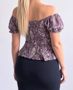 Vintage purple blouse top