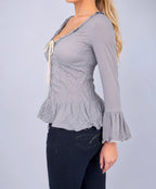 Vintage cotton polka dot blouse