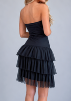 Vintage strapless mini dress