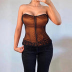 VINTAGE orange corset top