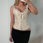 Cream corset top
