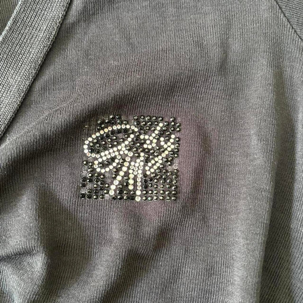 VINTAGE GUESS black cotton cardigan long sleeve top