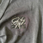 VINTAGE GUESS black cotton cardigan long sleeve top
