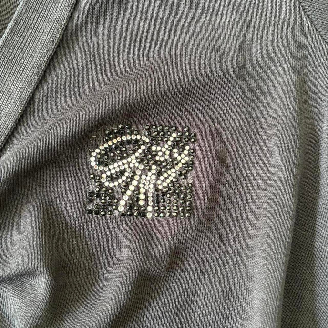 VINTAGE GUESS black cotton cardigan long sleeve top