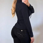 Black button shirt