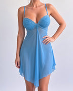 Vintage teal babydoll dress