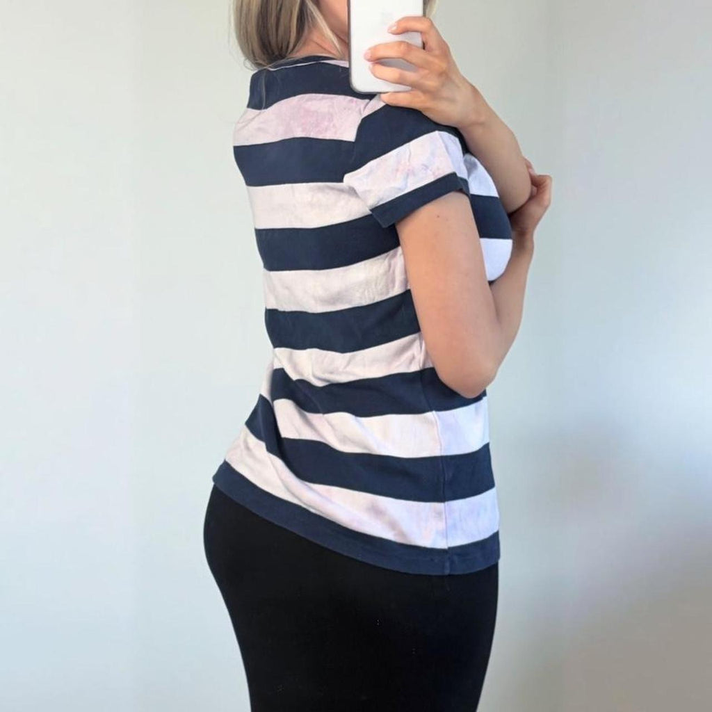 VINTAGE Tommy Hilfiger navy striped t shirt