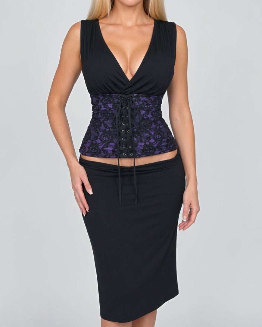 Vintage black corset top
