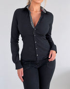 Vintage black pinstripe shirt