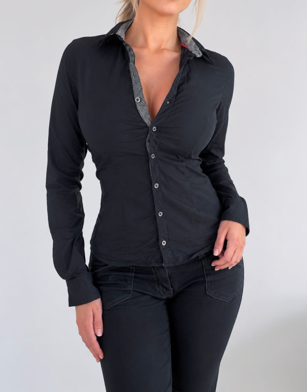 Vintage black pinstripe shirt