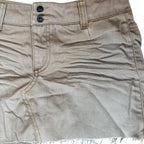 VINTAGE GUESS tan brown denim mini skirt