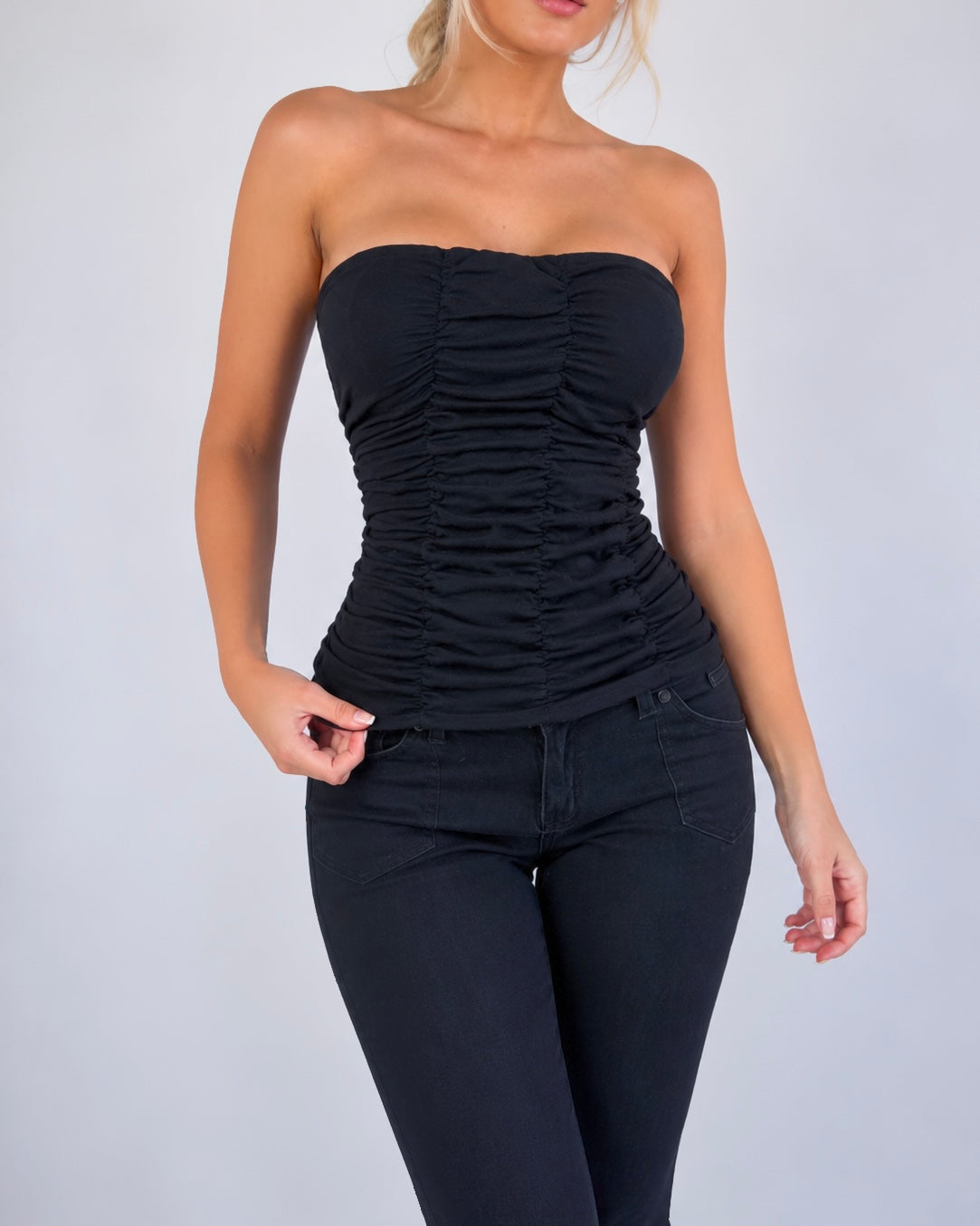 Vintage black strapless top