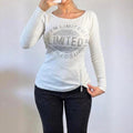White knit jumper