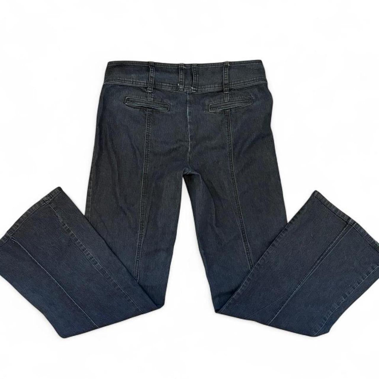 VINTAGE grey mid rise flared jeans