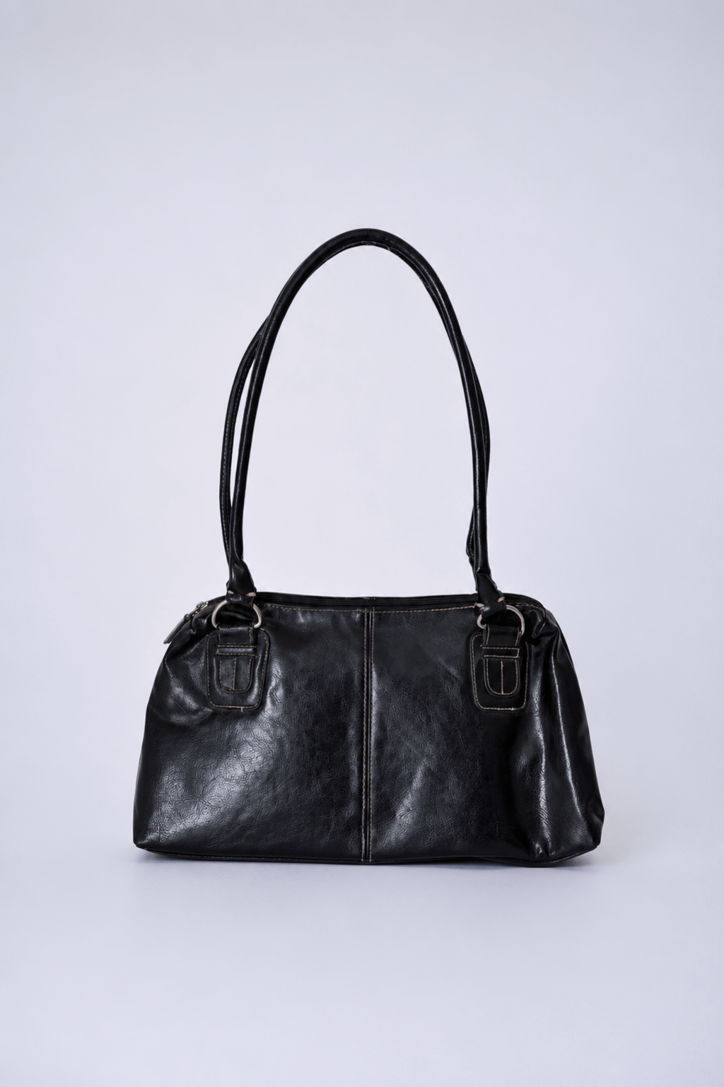 Vintage Black faux leather handbag