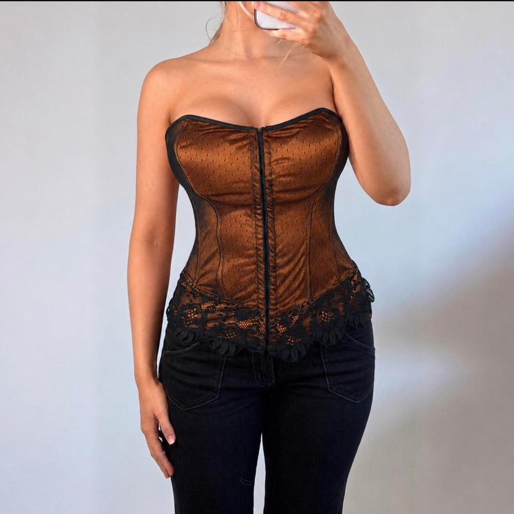 VINTAGE orange corset top