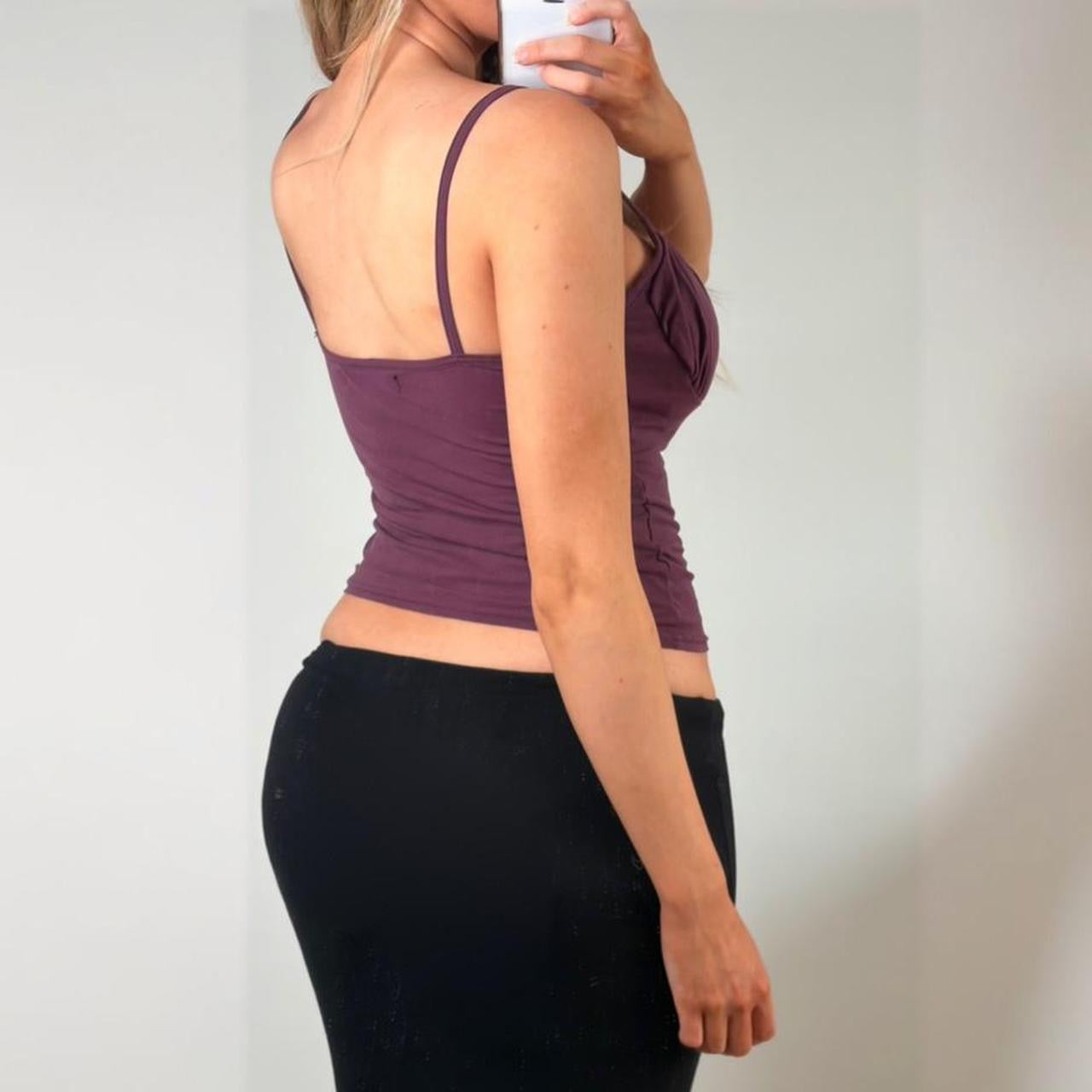 Purple ruched cami top