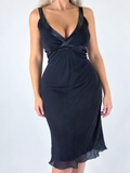Vintage black midi dress