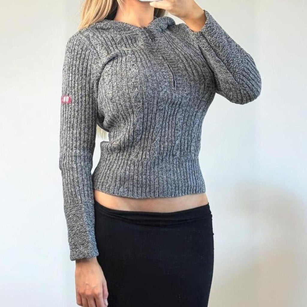 VINTAGE DKNY grey quater zip jumper