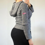 VINTAGE DKNY grey quater zip jumper