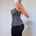 VINTAGE Morgan de toi purple floral cami top