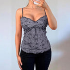 VINTAGE Morgan de toi purple floral cami top