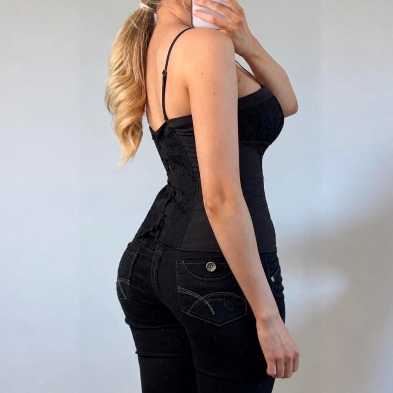 VINTAGE black corset top
