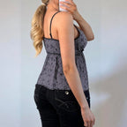 VINTAGE Morgan de toi purple floral cami top