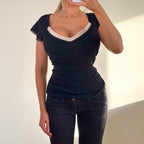 VINTAGE black blouse top