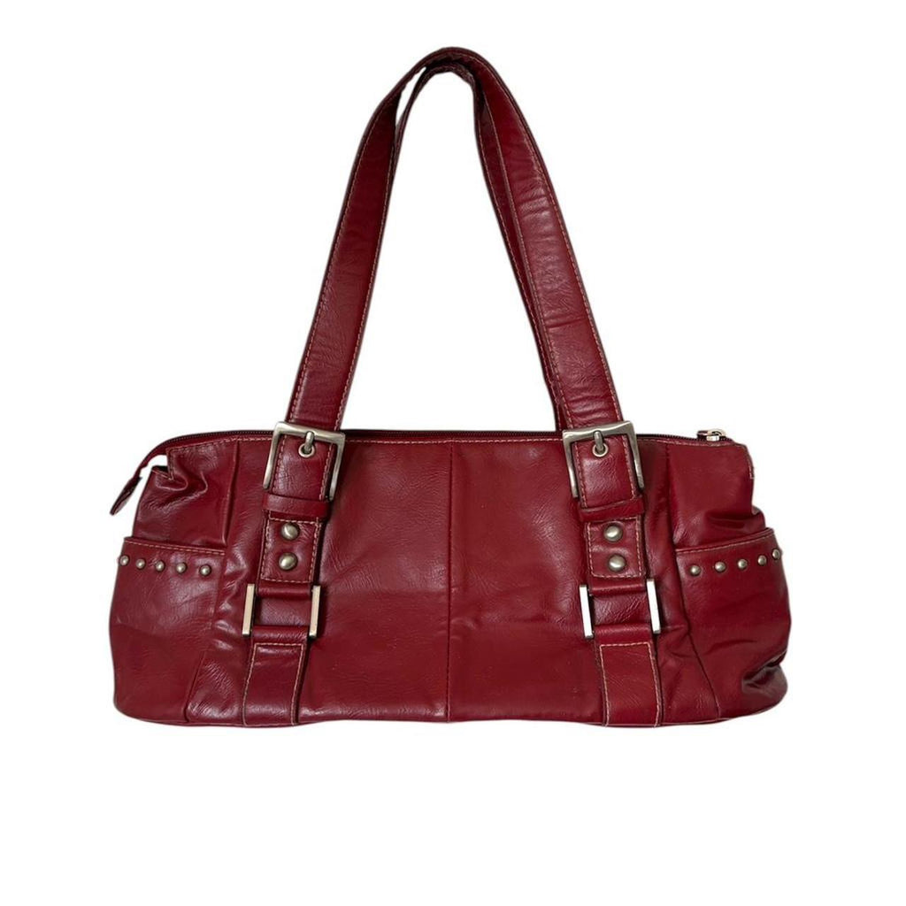 Worthington burgundy red faux leather handbag