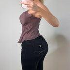 VINTAGE Purple 100% silk cami vest top