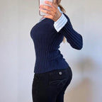 VINTAGE navy Blue knit jumper