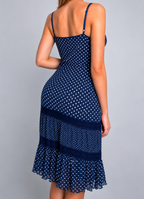 Vintage blue polka dot dress