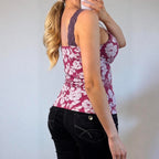 VINTAGE Pink floral vest cami top