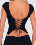 ARIADNE BLACK CORSET TOP