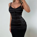Black striped cami top