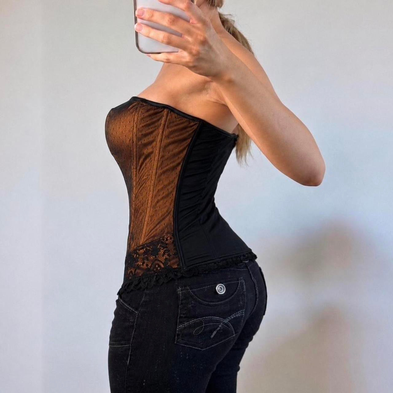 VINTAGE orange corset top