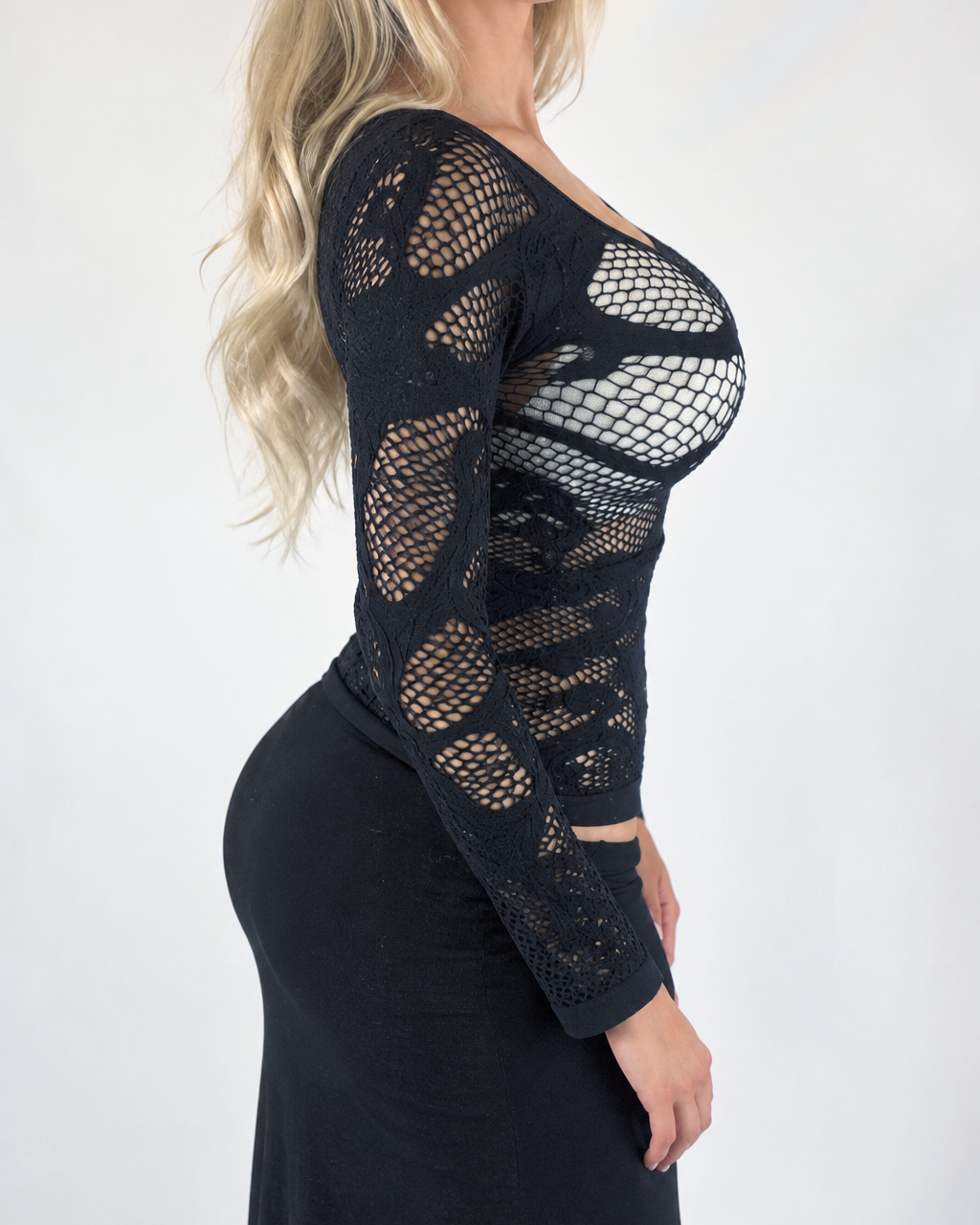 Vintage black long sleeve top