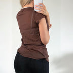 Vintage Brown lace blouse top