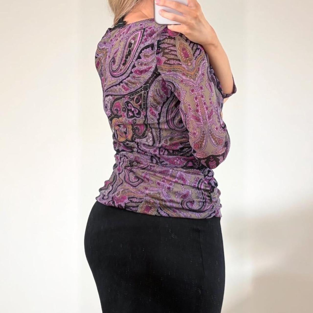 Purple paisley top